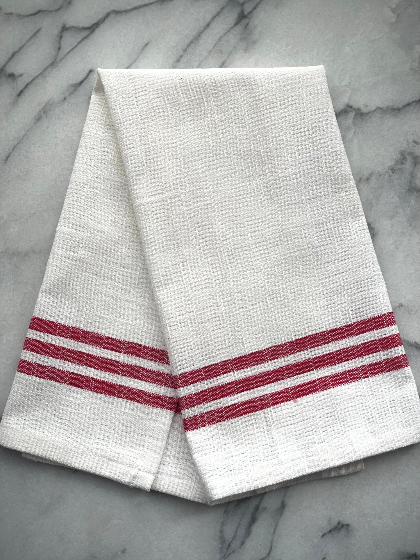 Tea Cloth - Red Stripes