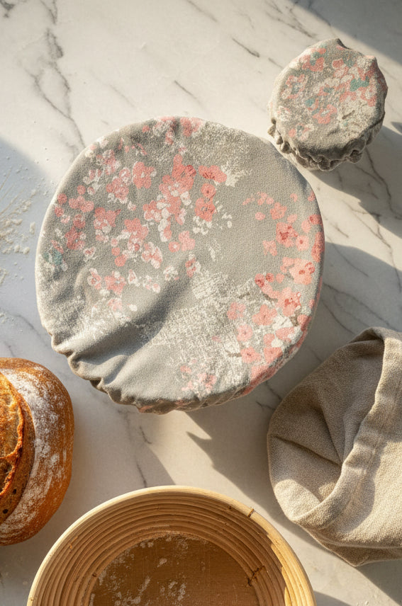 Matching Bowl and Jar Covers - Dew Drops Blush