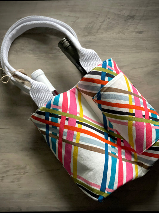 Double Wine Tote - Ribbons of Happiness