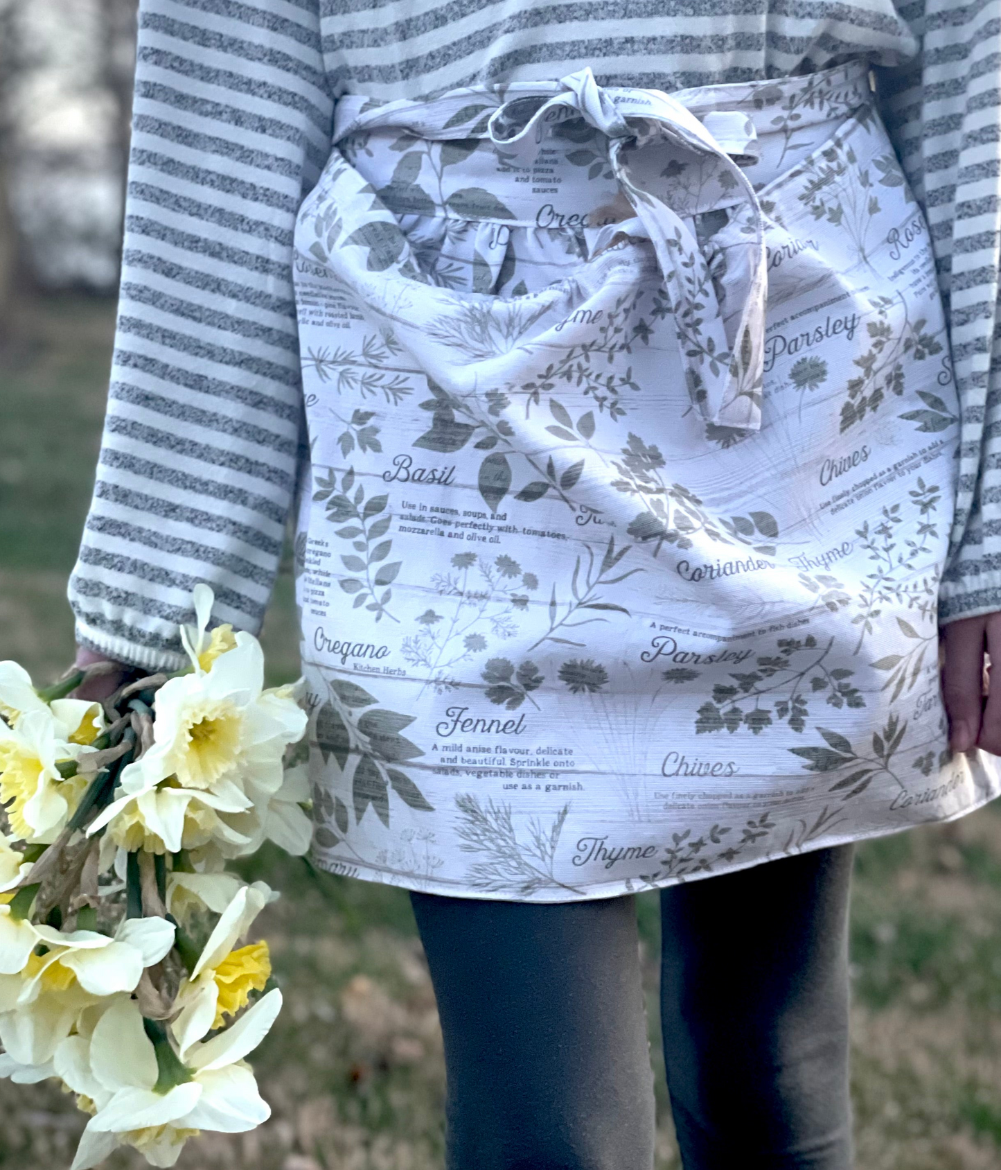 Herb Garden Sage Gathering Apron