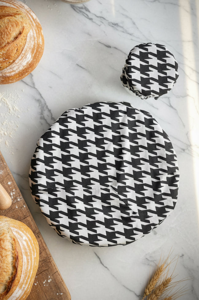Matching Bowl and Jar Covers - Houndstooth