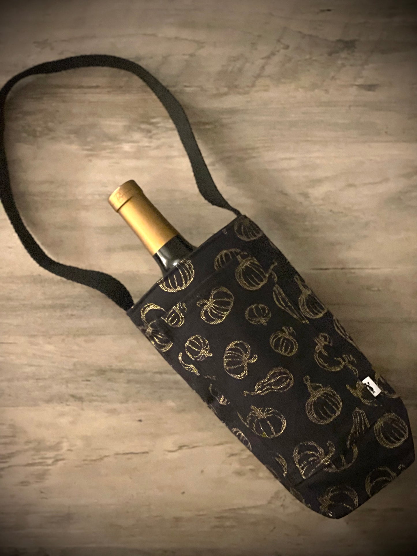Single Wine Tote - Gourds Onyx