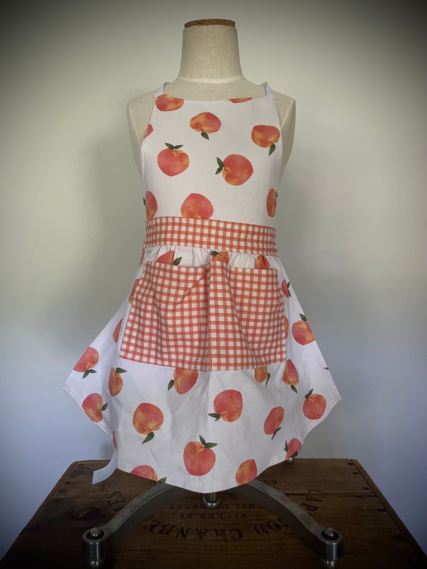 Sophia - Gingham on Peach