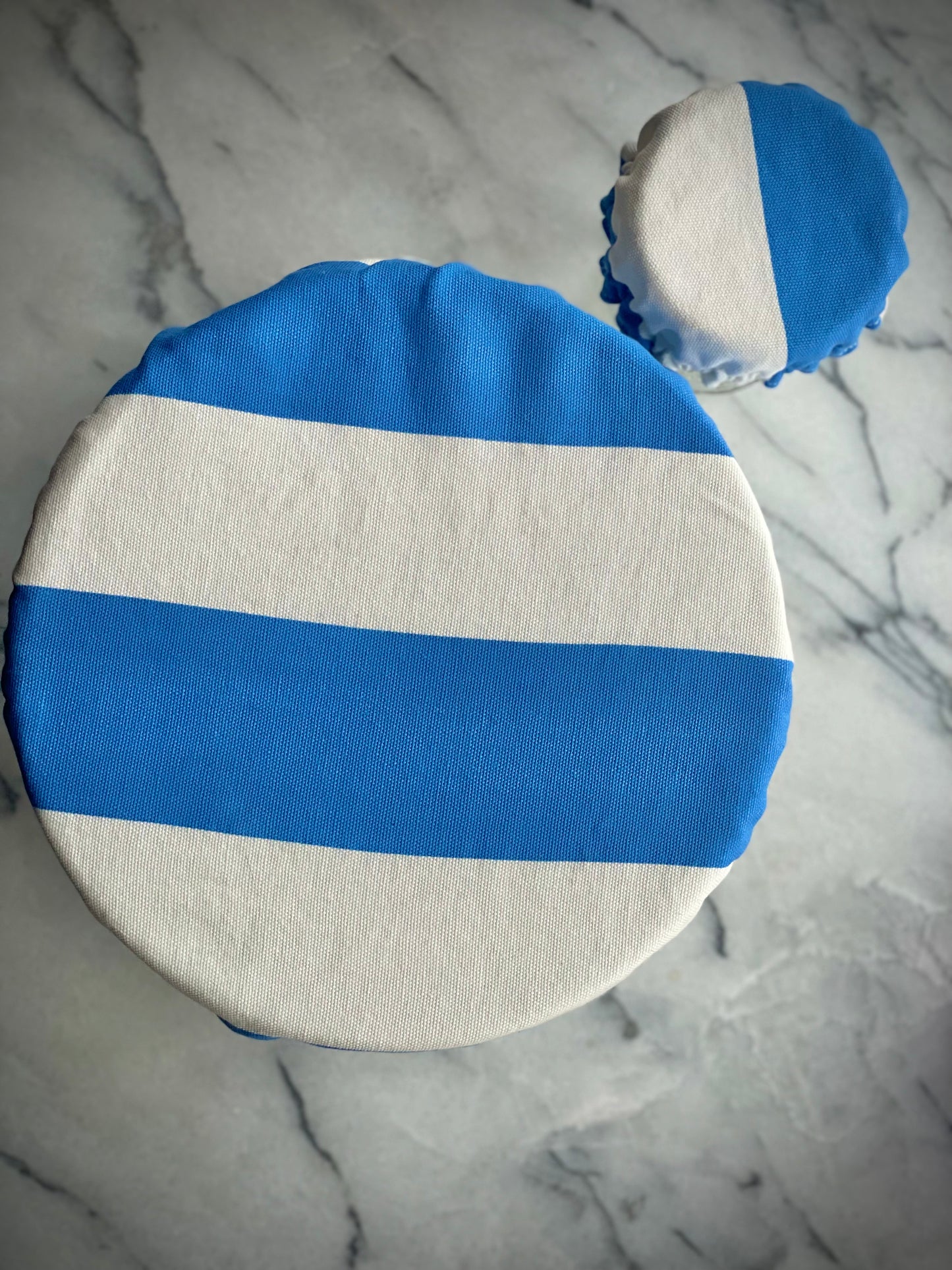 Matching Bowl and Jar Covers - Nautical Stripes Coastal