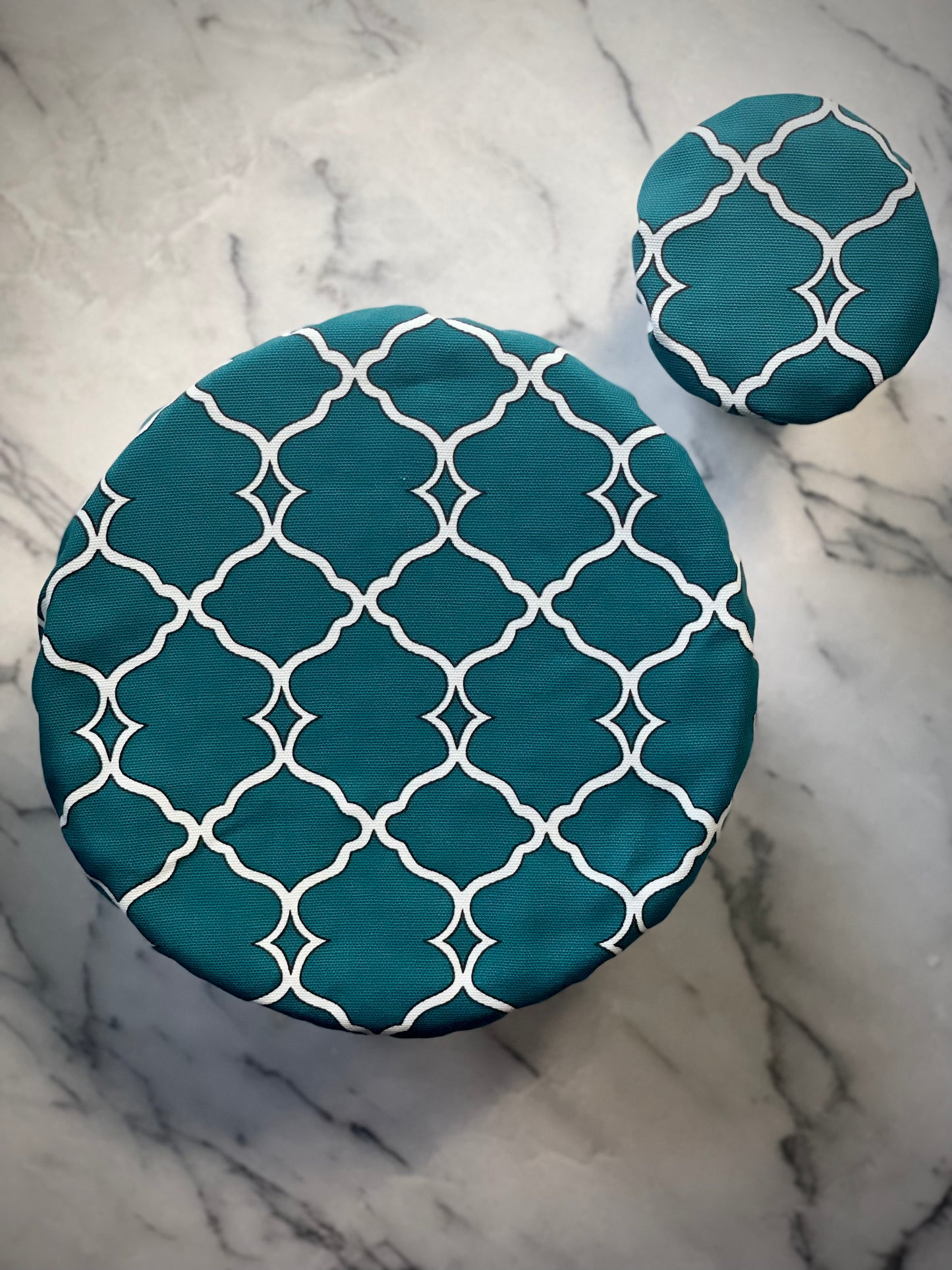 Matching Bowl and Jar Covers - Gateway Teal