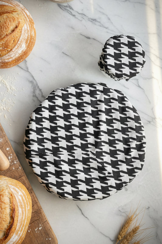 Matching Bowl and Jar Covers - Houndstooth